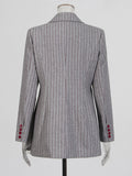 Suit 2025 New Niche Lazy High-End Design Stripe Splicing Blazer