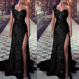 Banquet Temperament Sexy One-shoulder Long Gilding