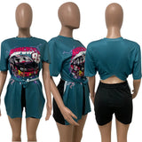 Women's Modal Solid Color Printing Round Neck Fashion Wear