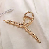 Women Elegant Gold Silver Hollow Geometric Metal Hair Claws Vintage Hair Clips Headband Hairpins Fashion Hair