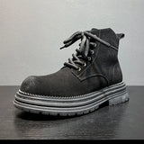 Zingj 2024 New Man British Style Vintage Work Short Boots
