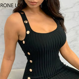 Women Spaghetti Strap O-Neck Dress Mini Dress Elegant