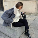 Denim Sherpa Turn Down Jacket- Outfit