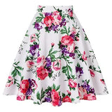 Dot 50s Vintage Woman Tunic Skirt High Waist Pleated Midi Retro Clothing Summer Audrey Hepburn Chic Swing Beach
