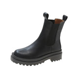 Wind Thick Bottom Martin Boots Spring And Autumn Mona The Same Smoke Tube Chelsea Short Boots Ladies Leather Boots Children's