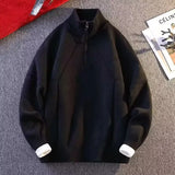 Mud Dyed Old Hooded Hoodie Sticker Oversize Couple With Open Shirt Zipper Handsome