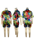 Piece Sets African Sets For Women New African Print Elastic Bazin Baggy Shorts Rock Style Dashiki Famous Suit Lady