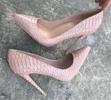 heel Stilettos Black Apricot Printed Toe Women Shoes High Heel 10cm 8cm Party Shoes for Women Pumps YG022