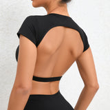 Zingj Chest Mat Nude Yoga Clothes Tight Fast-Dry Sports Yoga Top Outdoor Running Beautiful Back Health-Outfit