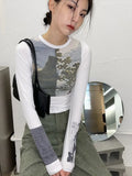Grunge Tops Korean Style Long Sleeve Stranger Things T Shirt Y2k Vintage T-shirt Women 2022 Spring Streetwear Tee