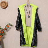 degrees Waterproof Thick Winter Super Long Down Coat Women Puffer Jacket Shiny Laser 90% White Duck Down Jacket Hooded