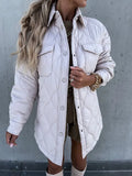 Zingj And Winter 2023 New Plaid Casual Trend Lapel Single Breasted Cotton-Padded Coat