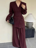 Suit Women's 2025 Autumn New High-End Feeling Waist Thin Suit Trousers