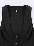 Button Front Corset Top-Outfit