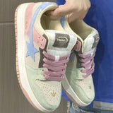 Aesthetic Star Patchwork SneakersOutfit