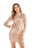 Black gold Plaid Sequin Dress women Spring Autumn Long Sleeve Party Bodycon Dress elegant club vintage Dresses Vestidos