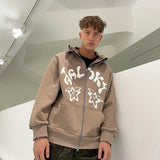 Pattern Hoodie Men Letter Sweatshirt Oversized Top Y2K Teen Clothes Harajuku Style Simple Women's Top fashion hoodie