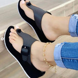 New Cool Slippers Women's 2025 Beach Clip Thick Bottom Women's Large Size Women's