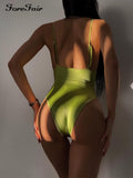 2022 Y2K V Neck Black Bodysuit Women Sleeveless Backless Body Tops Sexy Beach Summer One Pieces Black Outfits