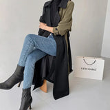 American Top Quality Autumn spring Trench Coat women Long Coat Simple Chic Classic Female Windbreaker