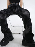 Tie-Dyed High Waist Women Jeans Vintage Korean Fashion Streetwear Wide Leg Jean Female Denim Trouser Straight Baggy