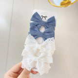 New Printed Bowknot Hair Clips For Cute Girls Lace Handmade Hairpins Boutique Barrettes Headwear Kids Hair