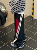 Hip Hop Panel Striped Loose