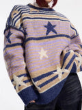 Vintage Stars Striped Knitted