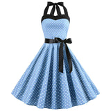 Print Vintage Dress Women 2021 Summer Pin Up Sundress 50s 60S Rockbility Robe Femme Sexy A-Line Party Dress Vestidos