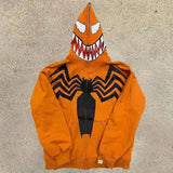 New Y2K Hoodie Hip Hop Camouflage Print Oversized Zipper Hooded Sweatshirt Harajuku Street Punk Rock Jacket Tops