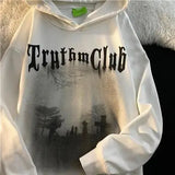 Women Coat Sweatshirts Winter Autumn streetwear Printed Closure Hoodies Pockets 90s Vintage Graphic Y2K Aesthetic