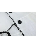 Blouse For Women Long Sleeve Button Up Bow White Shirt Korean Casual Loose Chic Peter Pan Collar Office Ladies Shirts