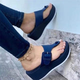 New Cool Slippers Women's 2025 Beach Clip Thick Bottom Women's Large Size Women's