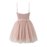 Black Mesh Frill Tulle Strap Mini Dress- Outfit