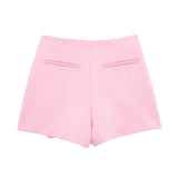 Solid High Waist Skort-Outfit