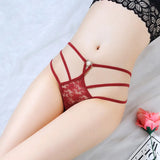 Zingj 性感交叉蕾丝丁字裤女women性感的蕾丝诱惑锅-Outfit