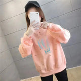 Sweatshirt Women Fashion Y2k Pullover Streetwear Gothic White Black Hoodies Men Clothes Vintage Harajuku Oversized