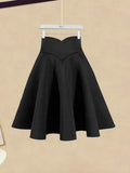 Winter Two Piece Sets Womens Outfit For Women Off The Shoulder Bow Diamond Knitted Sweater And Pleated Skirts Sets 4XL