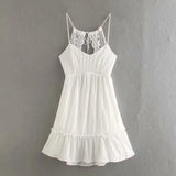 Queens Women Solid Strapless Beach Bohemian Sundress Button Cotton Mini Dress