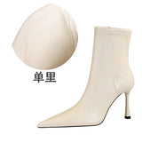 Zingj Vintage Banquet Ankle Boots Winter Side Zipper Short Leg Boots Women's