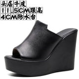 Waterproof Table Thick Bottom Slippers High Slope And Fitting Room Slippers Ultra-High Heel Night Shop Show Loose Girl Cold