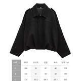 Women's 2025 New Bat Sleeve Loose-Fitting Velvet Bomber Jacket