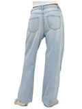 Washed Vintage Blue Versatile Boyfriend Jeans-Outfit