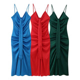Spring/Summer Women's Temperament Elegant Sexy Pure Color High-Waist V-Neck Sleeveless