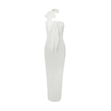 Zingj Summer New Sexy One-Word Shoulder Neck Bow Wipe Chest Perspective Irregular