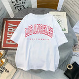 Summer Women Tshirts Casual USA Area Printed Tops Tee Female T Shirt Short Sleeve T Shirt Plus Size Streetwear T