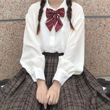 White Shirt Teen Autumn Soft Girls Japanese Preppy Style Kawaii Jk Uniform Harajuku Long Sleeve Blouse Lolita