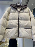 Women's Fluffy Feather Puffer Jacket Winter Short Parkas Casual Female Thickened Warm 90% White Duck Down Coat
