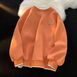Loose Long Sleeve Pullovers Women Spring Korean 3XL Solid Color BF Sweatshirts Casual Lazy Wind Top