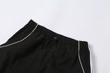Contrast Piping Black Baggy SweatpantsOutfit